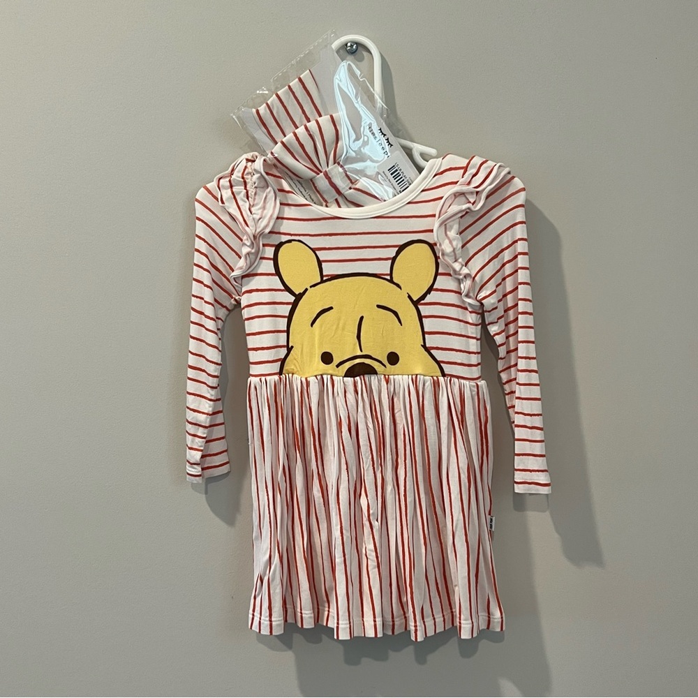 Disney Winnie the Pooh FlutterSkater Dress with Bodysuit & Lux Bow Headband